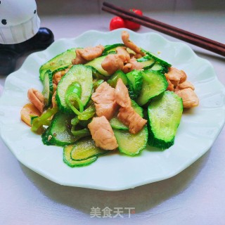 鸡胸肉炒黄瓜片步骤15
