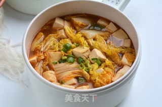 娃娃菜炖豆腐步骤9