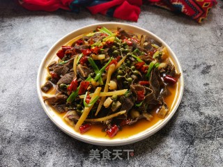 青花椒子姜炒毛肚步骤17