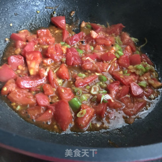 番茄炒黑豆腐步骤6