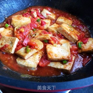 番茄炒黑豆腐步骤8