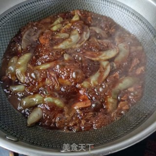 酸包菜烧肉炖扁豆步骤6