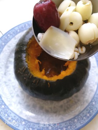 百合薏米南瓜盅步骤9