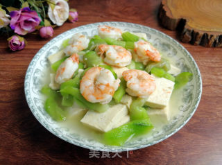 鲜虾丝瓜烧豆腐步骤8