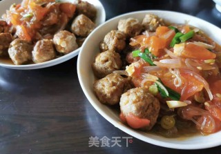 西红柿肉丸粉条步骤9