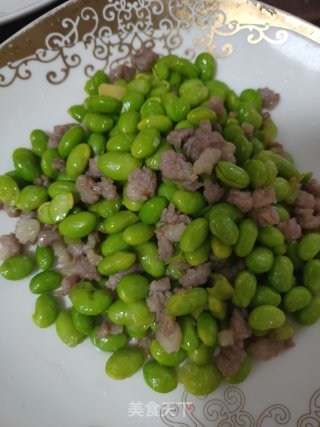 毛豆炒肉末步骤8