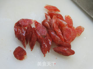 香肠鱿鱼炒茭白步骤4