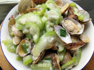 花蛤炒丝瓜步骤7