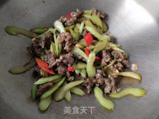 西芹炒牛滑步骤11