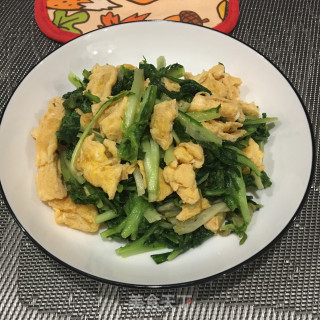 鸡蛋炒苦菊步骤7