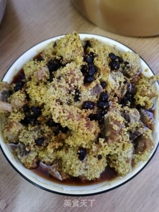 小米豆豉蒸排骨步骤6