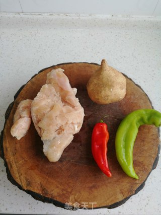 凉薯炒鸡片步骤1