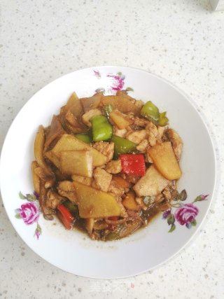 凉薯炒鸡片步骤5