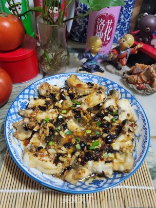 鼓汁蒸鱼腩步骤13