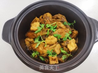 豆泡炖三黄鸡步骤9