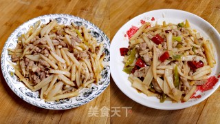 莲菜炒肉丝步骤15