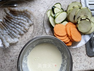 天妇罗（大虾，红薯，西葫芦，茄子）步骤3