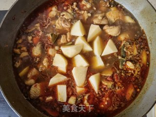 芥兰土豆炖柴鸡步骤14