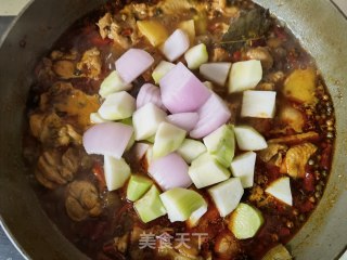 芥兰土豆炖柴鸡步骤16