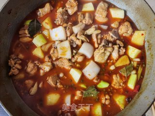 芥兰土豆炖柴鸡步骤18