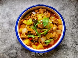 芥兰土豆炖柴鸡步骤19