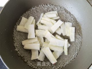 芥兰炒鲍片步骤7