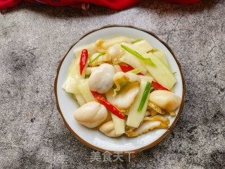 芥兰炒鲍片步骤16