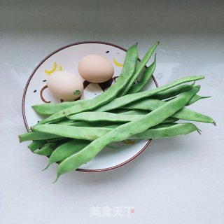 肉丝鸡蛋炒芸豆步骤1