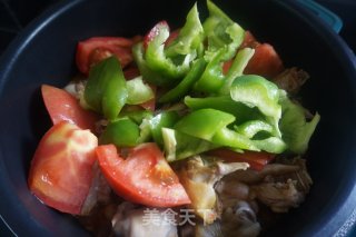 不加一滴水の番茄鸡步骤12
