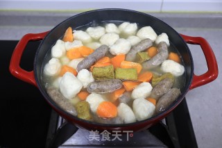 倍儿解馋的鱼丸脆皮肠焖锅步骤4