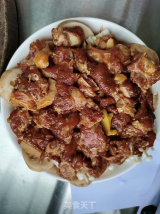 金针菇莲藕蒸排骨步骤4