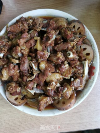 金针菇莲藕蒸排骨步骤6