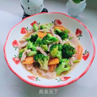 西蓝花炒肉步骤12
