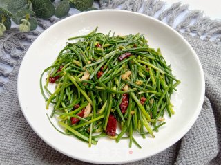 炝炒韭菜苔步骤8