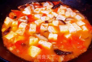 西红柿香菇豆腐煲#下饭菜#步骤9