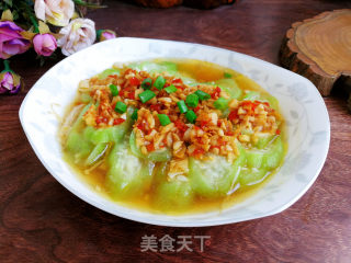 蒜茸金针菇蒸丝瓜步骤8