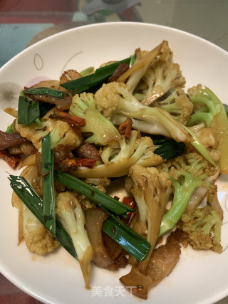 孜然味花菜步骤10