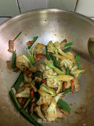 孜然味花菜步骤9