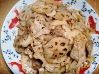 藕片炒肉步骤11