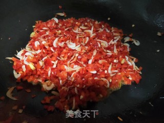虾皮炒辣椒末步骤5
