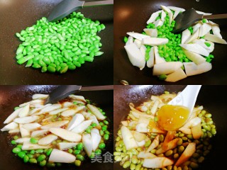 酸甜可口又开胃～果香味茭白炒毛豆步骤4