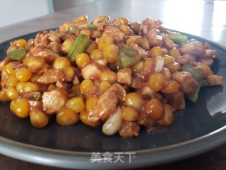 玉米粒炒鸡丁步骤8