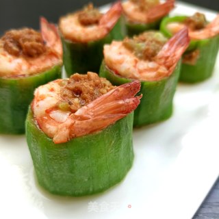 肉馅鲜虾丝瓜盅步骤20