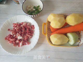 炒四丁步骤1