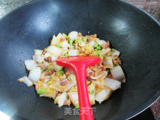 五花肉毛豆炒娃娃菜步骤14