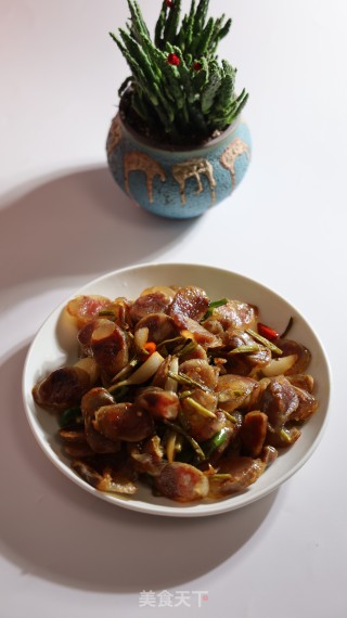 香肠炒酸豆角步骤6