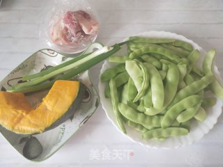 油豆角炖南瓜步骤1