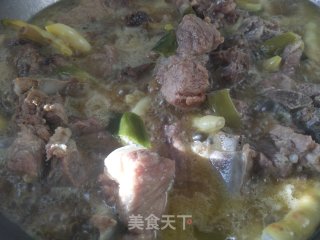 黄金勾豆角炖排骨步骤3