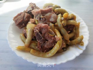 黄金勾豆角炖排骨步骤5