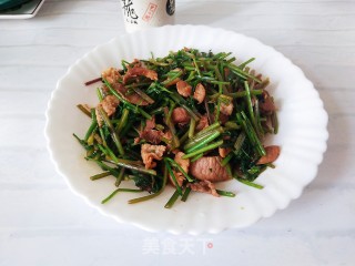 山芹菜炒肉步骤7